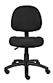 Boss Office Products Perfect Posture Deluxe Ergonomic Fabric Mid-Back Office Task Chair, Black