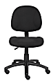 Boss Office Products Perfect Posture Deluxe Ergonomic Fabric Mid-Back Office Task Chair, Black 1 thumbnail image