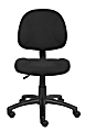 Boss Office Products Perfect Posture Deluxe Ergonomic Fabric Mid-Back Office Task Chair, Black 1 thumbnail image