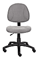 Boss Office Products Perfect Posture Deluxe Ergonomic Fabric Mid-Back Office Task Chair, Gray