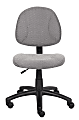 Boss Office Products Perfect Posture Deluxe Ergonomic Fabric Mid-Back Office Task Chair, Gray 1 thumbnail image