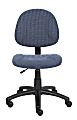 Boss Office Products Perfect Posture Deluxe Ergonomic Fabric Mid-Back Office Task Chair, Blue 1 thumbnail image