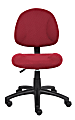 Boss Office Products Perfect Posture Ergonomic Fabric Mid-Back Deluxe Office Task Chair, Black