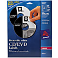 Avery® Removable Print-to-the-Edge CD/DVD Labels, 5931, Round, 4.65" Diameter, White, 50 Disc Labels And 100 Spine Labels 1 thumbnail image