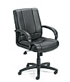 Boss Office Products Ergonomic Caressoftplus Vinyl Mid-Back Executive Chair, Black 1 thumbnail image