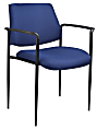 Boss Office Products Mesh-Back Stackable Chair, Blue