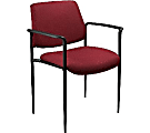 Boss Stackable Fabric Chair, Burgundy
