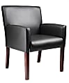 Boss Office Products Caressoft Vinyl Box-Arm Guest Chair, Black 1 thumbnail image