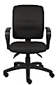 Boss Office Products Multi-Function Ergonomic Fabric High-Back Task Chair With Loop Arms, Black 1 thumbnail image