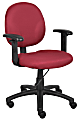 Boss Office Products Ergonomic Task Chair With Arms, Burgundy/Black