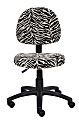 Boss Microfiber Task Chair, Zebra