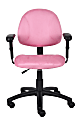 Boss  Office Products Microfiber Mid-Back Task Chair, Pink