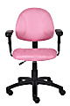 Boss  Office Products Microfiber Mid-Back Task Chair, Pink 1 thumbnail image