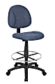 Boss Office Products Drafting Stool, No Arms, Blue/Chrome, B1615-BE 1 thumbnail image