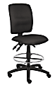 Boss Office Products Fabric Armless Drafting Stool, Black/Chrome 1 thumbnail image