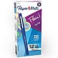 Paper Mate® Flair® Porous-Point Pens, Medium Point, 0.7 mm, Blue Barrel, Blue Ink, Pack Of 12 1 thumbnail image