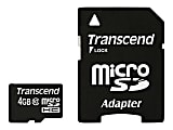 Transcend Premium - Flash memory card (microSDHC to SD adapter included) - 4 GB - Class 10 - 133x - microSDHC 1 thumbnail image