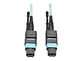 Tripp Lite 5M MTP/MTO Multimode Cable 12 Fiber 40 GbE OM3 Aqua M/F 16ft 16' 5 Meter, N84205M12MF 1 thumbnail image