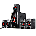 BeFree Sound BFS-410 5.1-Channel Surround Sound Bluetooth® Speaker System, Red/Black 1 thumbnail image