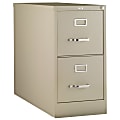 Bush Business Furniture Synchronize 1000 25"D Vertical 2-Drawer File Cabinet, Metal, Putty, Standard Delivery