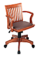 OSP Designs Deluxe Bankers Chair, Brown/Fruitwood