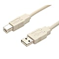 StarTech.com 3 ft Beige A to B USB 2.0 Cable - M/M - Connect USB 2.0 peripherals to your computer