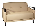 Ave Six Main Street Loveseat, Woven Wheat/Espresso