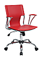 Ave Six Dorado Office Chair, Red/Chrome