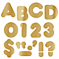 TREND Ready Letters®, Metallic Casual Uppercase, 4" Gold, Pack Of 72