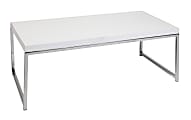 Ave Six Wall Street Table, Coffee, Rectangular, White/Chrome 1 thumbnail image