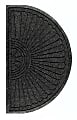 M+A Matting Waterhog Max Grand Half-Oval Floor Mat, 3' W x 1.8' H, Black Smoke