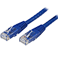 StarTech.com 1ft CAT6 Ethernet Cable - Blue Molded Gigabit CAT 6 Wire - 100W PoE RJ45 UTP 650MHz - Category 6 Network Patch Cord UL/TIA - 1ft Blue CAT6 up to 160ft - 650MHz - 100W PoE