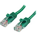 StarTech.com 5 ft Cat5e Green Snagless RJ45 UTP Cat 5e Patch Cable - 5ft Patch Cord - First End: 1 x RJ-45 Male Network - Second End: 1 x RJ-45 Male Network - Patch Cable - Gold Plated Contact - Green