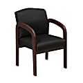 Office Star™ Work Smart® Guest Chair, Black/Espresso 1 thumbnail image
