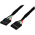 StarTech.com 18in Internal USB IDC Motherboard Header Cable - Connect a front panel USB hub or card reader directly to a motherboard header connector 1 thumbnail image