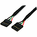 StarTech.com 18in Internal USB IDC Motherboard Header Cable - Connect a front panel USB hub or card reader directly to a motherboard header connector 1 thumbnail image