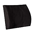 DMI Memory Foam Lumbar Pillow Back Support Cushion, 3"H x 14"W x 13"D, Black