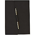 Markings by C.R. Gibson® Leatherette Journal With Pen, 5-1/2" x 8-1/2", College Ruled, 256 Pages (128 Sheets), Black