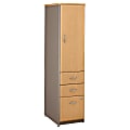 Bush Business Furniture Office Advantage Vertical Storage Locker, Light Oak/Sage, Standard Delivery