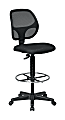 Office Star™ Deluxe Mesh-Back Drafting Chair With Foot Ring, Black 1 thumbnail image