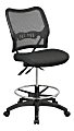 Office Star™ SPACE Deluxe Ergonomic Air Grid/Mesh Armless Drafting Chair, Black 1 thumbnail image