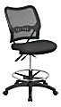 Office Star™ SPACE Deluxe Ergonomic Air Grid/Mesh Armless Drafting Chair, Black 1 thumbnail image