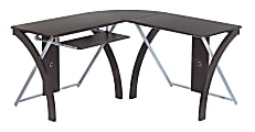 OSP Designs X-Text L-Shaped Computer Desk, Espresso 1 thumbnail image