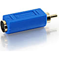 C2G Bi-Directional S-Video Female to RCA Male Video Adapter - 1 Pack - 1 x RCA Male - 1 x Mini-DIN Female - Blue 1 thumbnail image