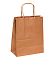 Partners Brand Paper Shopping Bags, 10 1/4"H x 8"W x 4 1/2"D, Kraft, Case Of 250