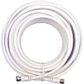 Wilson 50 ft. White RG6 Low Loss Coax Cable (F Male - F Male) - 50 ft Coaxial Antenna Cable for Antenna - First End: 1 x F Connector Male Antenna - Second End: 1 x F Connector Male Antenna - White