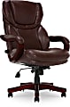Serta® Executive Big & Tall Bonded Leather Office Chair, Brown
