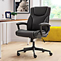 Serta® Executive Office Ergonomic Bonded Leather High-Back Chair, Black