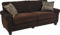 Serta® RTA Trinidad Collection Fabric Sofa, 73"W x 32 1/2"D, Chocolate 1 thumbnail image