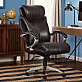 Serta® AIR™ Health & Wellness Big And Tall Bonded Leather High-Back Chair, Roasted Chestnut/Silver